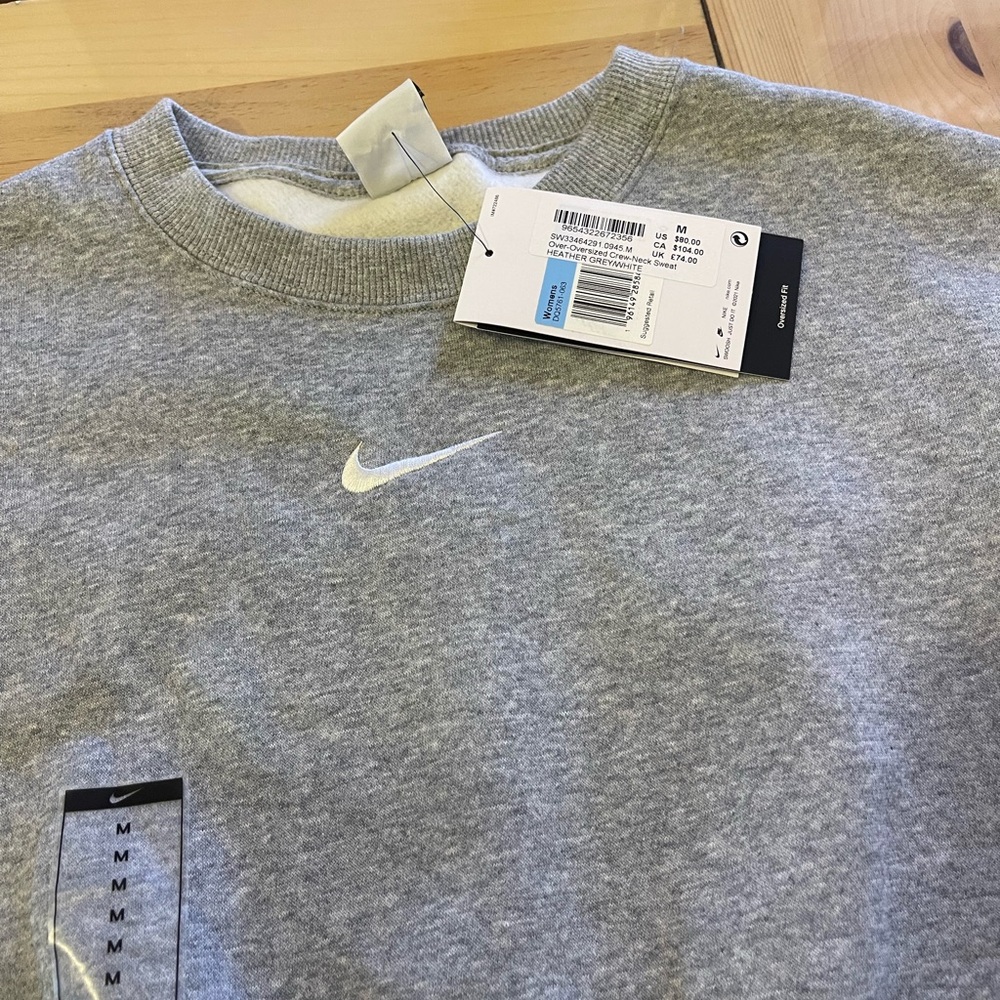 Nike Gray Crew Neck Sweater